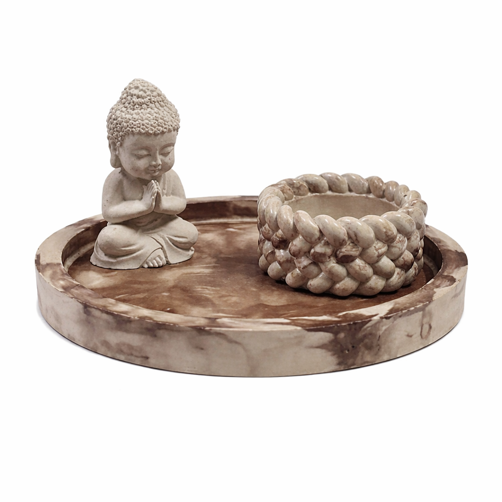 Spiritual Buddha Tealight Candle Decor Set for Home, Office & Wellness Spaces